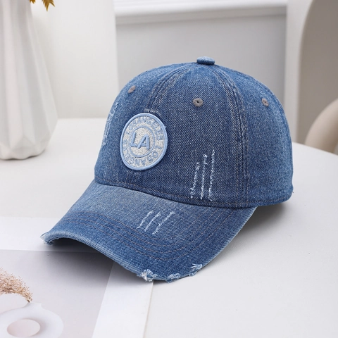Berretto Da Baseball In Denim Lavato Cotone Ricamo Regolabile Vintage Cappello Sole Per Uomini Donne