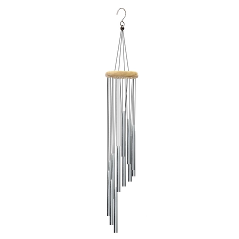Elegante Campanello A Vento Con Molteplici Tubi Di Alluminio E Piano In Legno Casa Giardino Cortile Decorazione Sospesa Esterna Memoriale Tono Profundo