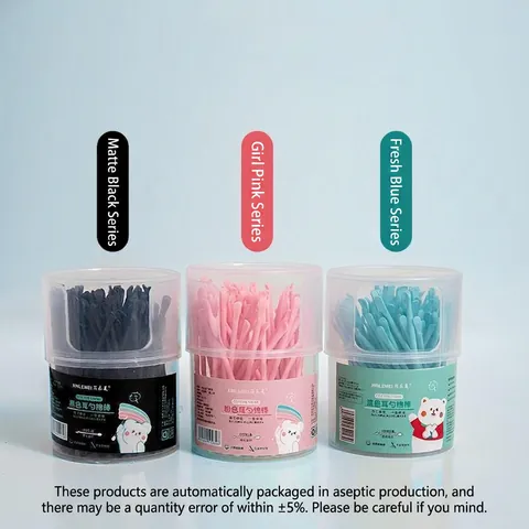 Double-Ended Ear Pick Cotton Swabs Absorbent Cotton Buds With Spiral Spoon Head For Earwax Removal Personal Hygiene Cleaning