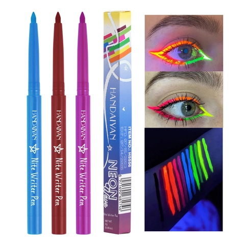 Stylo Eyeliner Néon UV Maquillage Fluorescent Glow In Dark Visage Corps Peinture Imperméable Haute Pigmentation Pour Halloween
