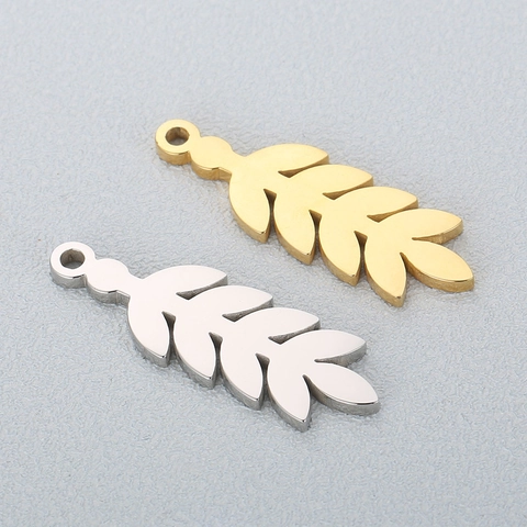 Bladvormige Hangers Roestvrij Staal Met Strass DIY Sieraden Maken Charms Voor Kettingen Oorbellen Vacuum Plated Ontwerp