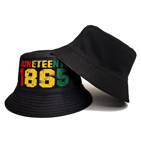 Cappello Alla Pescatora Juneteenth 1865 Stampato Poliestere Traspirante Protezione Solare Retro Streetwear Unisex