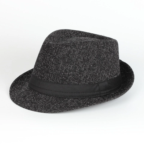 Vintage Fedora Hat Short Brim Textured Polyester Cotton Blend Jazz Cap With Ribbon Band For Travel Party British Style