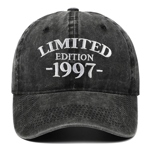 Washed Cotton Baseball Cap Limited Edition 1997 Stickerei Verstellbare Vintage Sport Sonnenhut