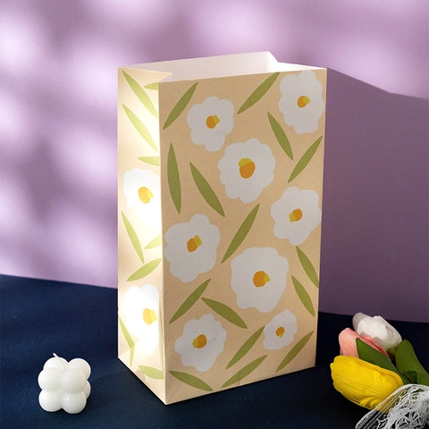 Sacchetti Regalo In Carta Con Stampa Floreale E Adesivi Di Chiusura Elegante Stile Ins Per Matrimonio Compleanno Festa Caramelle
