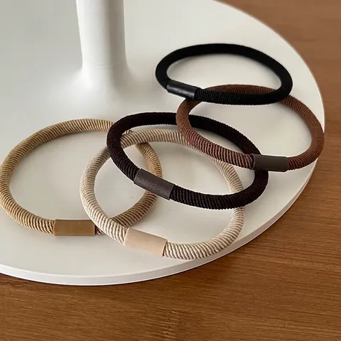Elastici Per Capelli Intrecciati Ad Alta Elasticità Toni Terra Minimalisti Coda Di Cavallo Stile Coreano Per Donna