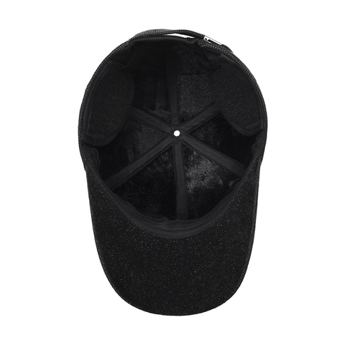 Gorra De Béisbol Hombre Invierno Forro Polar Térmica Aire Libre Protección Oídos Sombrero Grueso Ajustable Algodón Lana