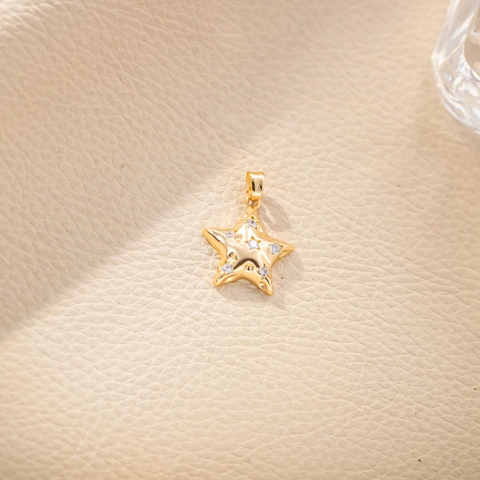 Pendentifs En Alliage Plaqué Or Avec Zircon Strass Étoile Soleil Mauvais Œil Flocon De Neige Pour Création Bijoux DIY