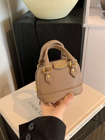 Mini Girls Crossbody Bag PU Leather Denim Shell Shape Handbag Retro Fashion Shoulder Purse For Kids Toddlers