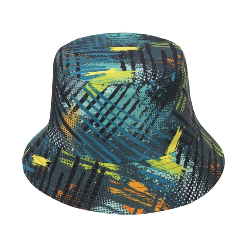 Polyester Printed Graffiti Bucket Hat Summer Sun Protection Foldable Beach Travel Streetwear Casual Fisherman Cap