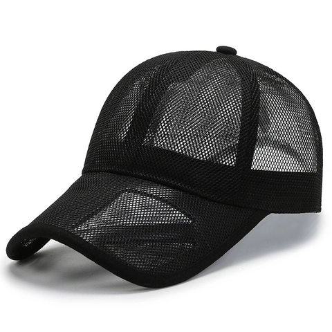 Summer Breathable Full Mesh Baseball Cap For Men Women Adjustable Hollow Mesh Sun Hat Quick Dry Lightweight Sport Trucker Hat