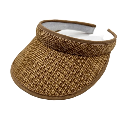 Kinderen Zonneklep Hoed Geweven Polyester Ademend UV-Bescherming Strand Outdoor Sport Geruit Patroon Voor Jongens Meisjes