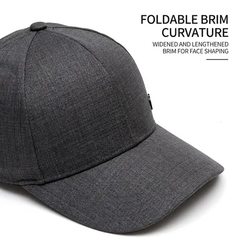 Classic Men Baseball Cap Adjustable Cotton Poly Blend Solid Color Curved Brim Outdoor Casual Sun Protection Hat