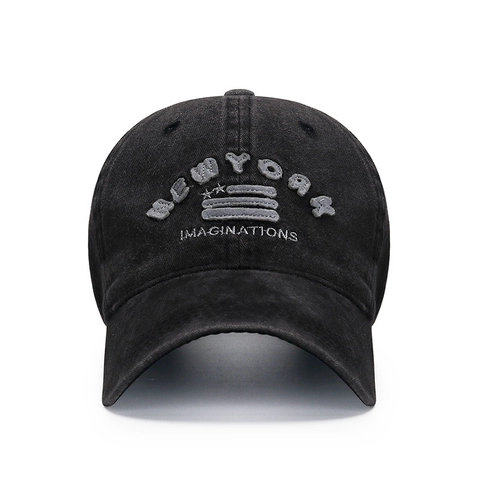 Washed Cotton Baseball Cap New York Embroidered Vintage Distressed Adjustable Sun Hat For Men Women