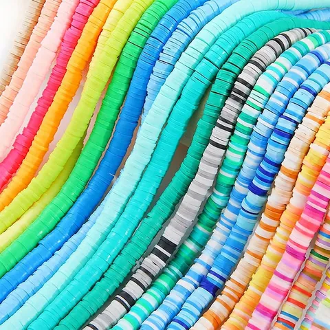 Flat Disc Spacer Beads Polymer Clay Round Colorful Heishi For DIY Jewelry Making Bracelet Necklace Craft Bohemia Holiday Style