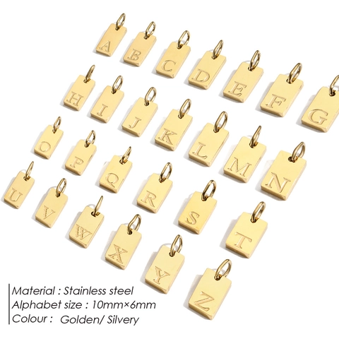 Accesorios De Joyería De Letras De Acero Inoxidable 316 Colgante