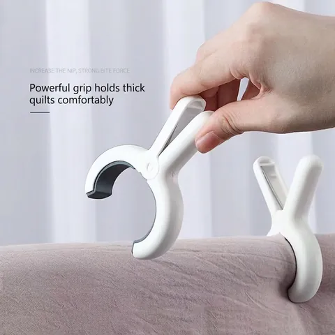 Windproof Quilt Clips Plastic Laundry Pegs With Soft Non Slip Pads For Blankets Comforters Towels Drying Strong Grip No Mark