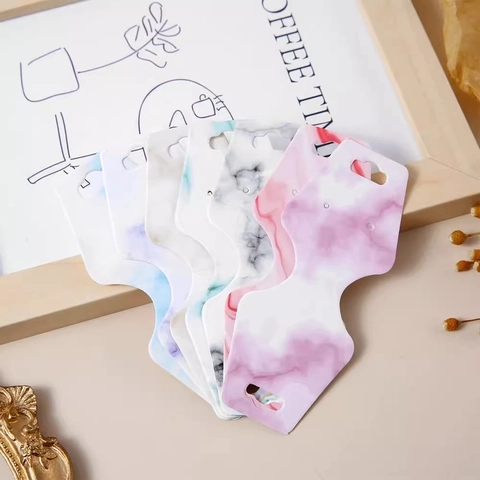 Marmor Muster Schmuck Display Karten Für Ohrringe Und Halsketten Papier Karton Halter Dekorative Aufhängung