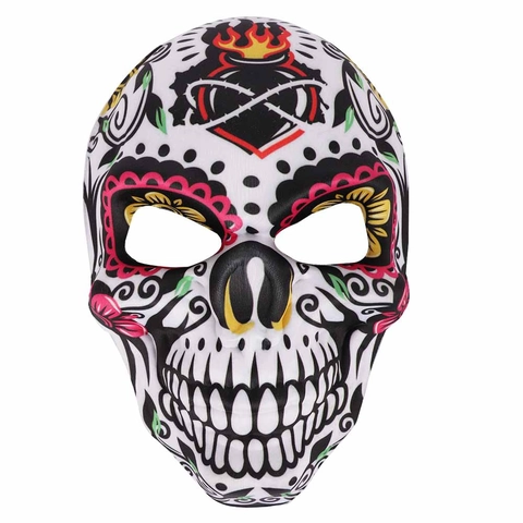 Halloween Skeleton Mask Mexican Day Of The Dead Sugar Skull Full Face EVA Printed Masquerade Party Costume Cosplay