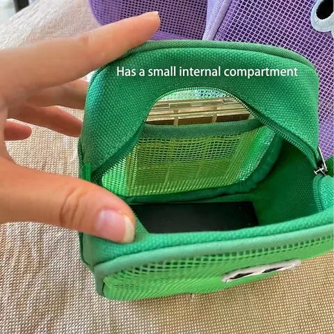 Mesh Cosmetic Bag Big Eyes Embroidery Transparent Toiletry Storage Pouch Travel Portable Cartoon Makeup Organizer