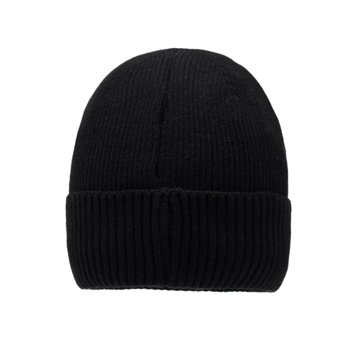 Berretto In Maglia Poliestere A Costine Risvolto Ispessito Caldo Inverno Autunno Toppa Triangolare Outdoor Unisex