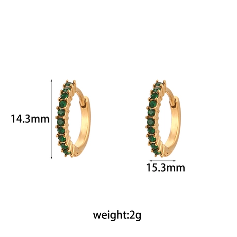Mini Creolen 18K Vergoldeter Edelstahl Mit Mikropflaster Zirkonia Einfache Elegante Mode Für Frauen Schmuck