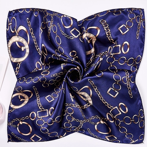 Women Square Scarf Satin Like Satin Print Neck Kerchief Fashion Accessories Elegant Head Wrap