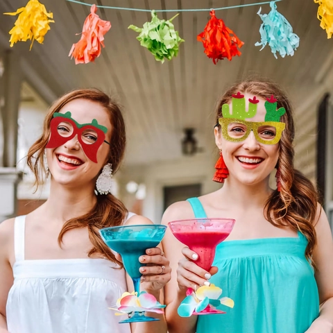 Mexicaanse Carnaval Feestbril Feestelijke Cactus Chili Vormen Voor Cinco De Mayo Fiesta Kostuum Maskerade Leuke Foto Rekwisieten