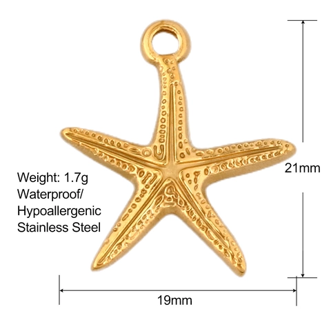 Roestvrij Staal Zieleven En Hemellichaam Hangers Voor DIY Sieraden Maken Zeester Schelp Maan Ster Slang Charms Voor Ketting