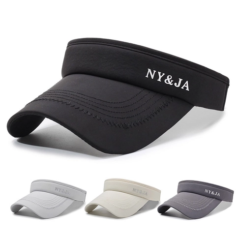 Casquette Visière Soleil Polyester Respirant Réglable Extérieur Course Golf Tennis Sport Imprimé Lettres Hommes Femmes