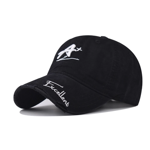 Berretto Da Baseball In Cotone Lavato Vintage Distressed Cappello Ricamato Traspirante Parasole All'aperto Regolabile