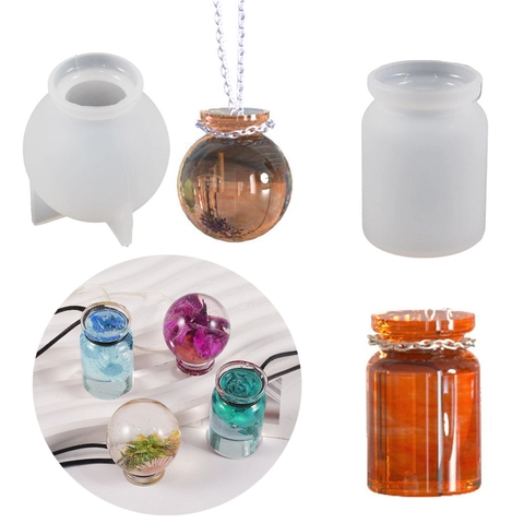 Καλούπι Σιλικόνης Για DIY Χύτευση Ρητίνης Μπουκάλι Σχήματα Μπάλας Κύλινδρος Χειροποίητα Κοσμήματα Χειροτεχνία Εποξειδικής