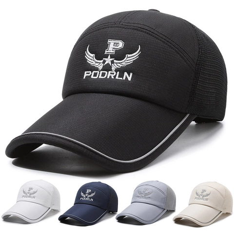 Outdoor Mesh Baseball Cap Atmungsaktiver Sonnenschutzhut Verlängerte Krempe Reflektierend Angeln Sport Verstellbar Unisex