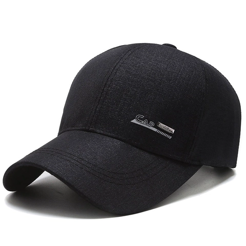 Herren Baseballkappe Verstellbar Polyester Twill Schirmmütze Sonnenschutz Sport Outdoor Lässig Gebogene Krempe Stil