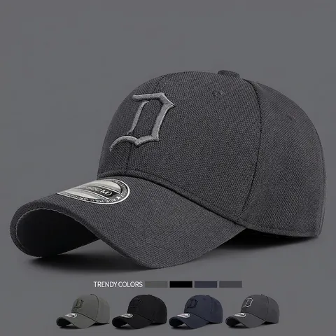 Gorra De Béisbol Transpirable Elástica Espalda Cerrada Deporte Al Aire Libre Bordado Letra Gótica Hombres Mujeres
