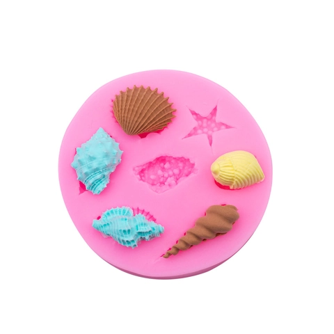 Stampo Per Torte In Silicone Tema Oceano Forma Conchiglia Stella Marina Fai Da Te Cottura Fondente Cioccolato Decorativo