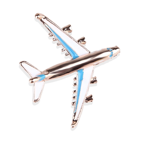 Creative Airplane Enamel Zinc Alloy Brooch Pin For Unisex Fashion Aviation Flight Lapel Badge For Clothes Bag Jewelry Gift