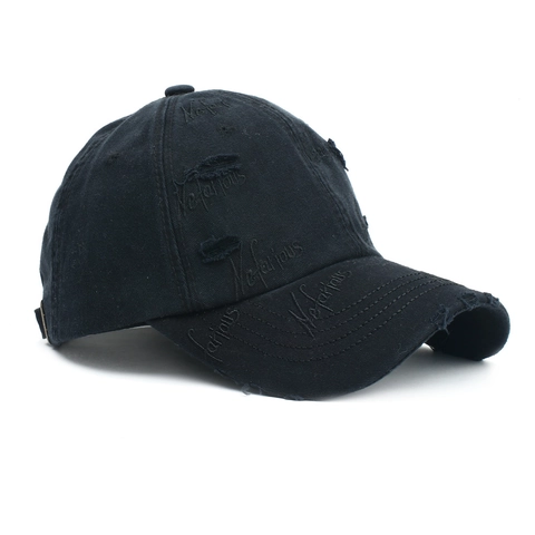Cappellino Da Baseball Distressed Cotone Design Strappato Regolabile Protezione Solare Street Style Cappello Per Uomo E Donna