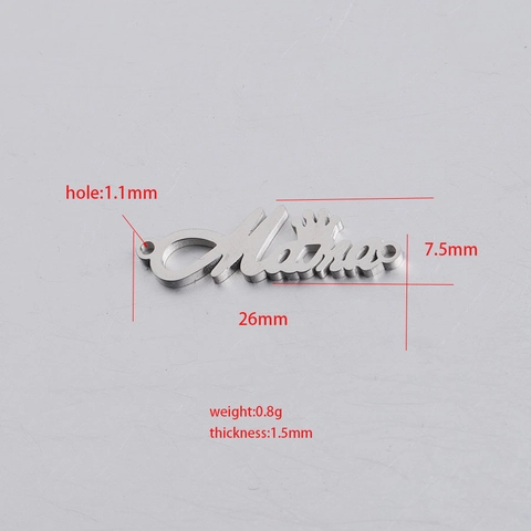 Mama Krone Wort Buchstaben Anhänger Doppelloch Verbinder 304 Edelstahl Spiegelpoliert Schmuckherstellung DIY Armband