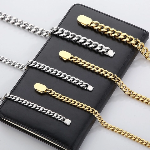 Collana A Catena Cuban Link Uomo Acciaio Inossidabile Piatto Hip Hop Street Style Gioielli Minimalisti Regalo