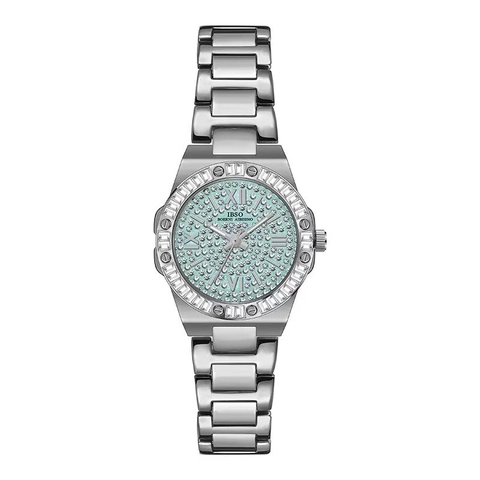 Dames Luxe Quartz Horloge Legering Band Elegant Sterrenhemel Wijzerplaat Met Steentjes Romeinse Cijfers Modieus