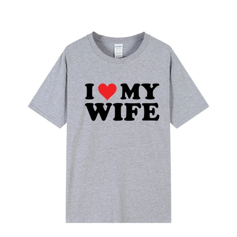 Casual T-Shirt Pure Cotton Round Neck Short Sleeve Letter Print Slogan Summer Apparel For Lovers