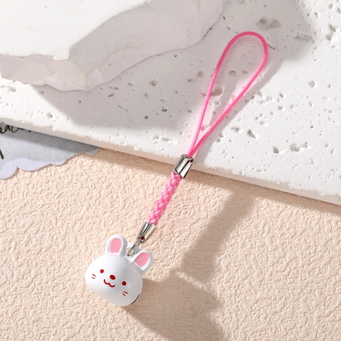 Pendentif Animal Dessin Animé Mignon Métal Alliage Zinc Panda Lapin Chat Onigiri Dragonne Téléphone Charme Sac Accessoire Kawaii