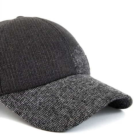 Baseball Cap Cotton Polyester Fleece Lined Warm Patchwork Ear Protection Casual Vintage Men Winter Hat