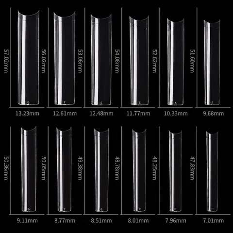 Punte Per Unghie Extra Lunghe C Curve Trasparenti Naturali ABS Unghie Finte Manicure Professionale Design Ad Arco Alto