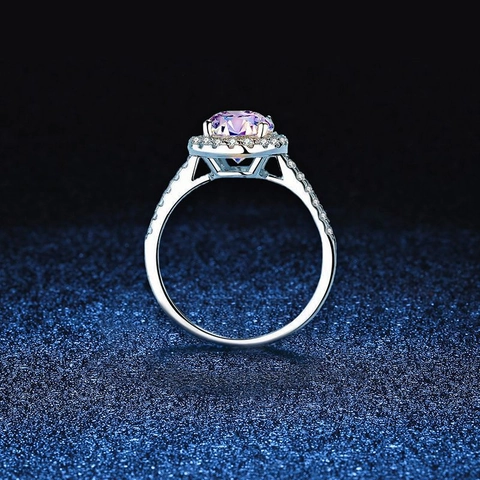 Luxury 925 Sterling Silver Moissanite Ring For Women Oval Halo Wedding Engagement Ring Bridal Jewelry Gift