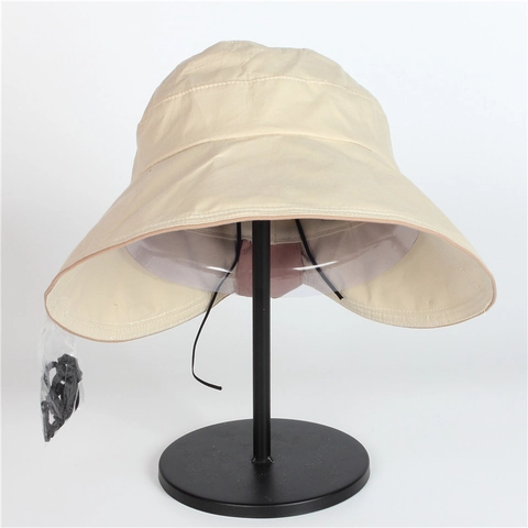 Chapeau De Soleil Femme À Large Bord Protection UV Respirant Chapeau De Pêcheur Avec Corde Coupe Vent