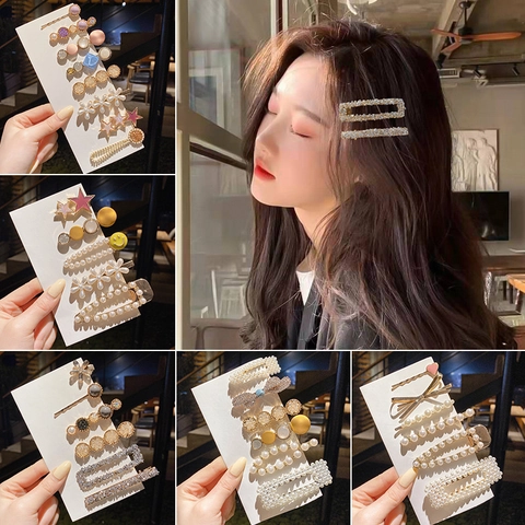 Fermagli Per Capelli Con Künstliche Perle Per Donna Stile Coreano Eleganti Forcine Con Strass Accessori Per Capelli In Lega