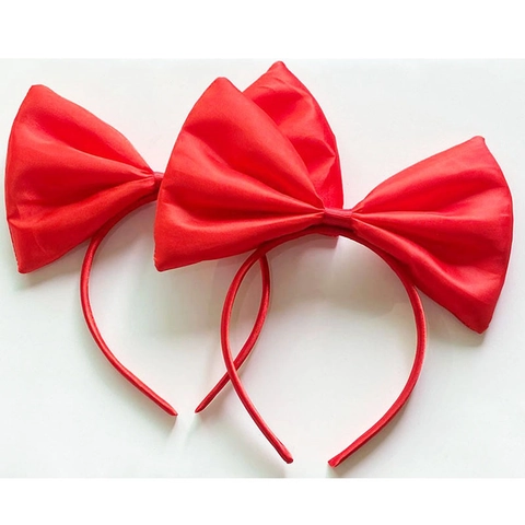 Kids Satin Large Bow Headband Girls Cute Hair Hoop Party Cosplay Headwear Accessories
