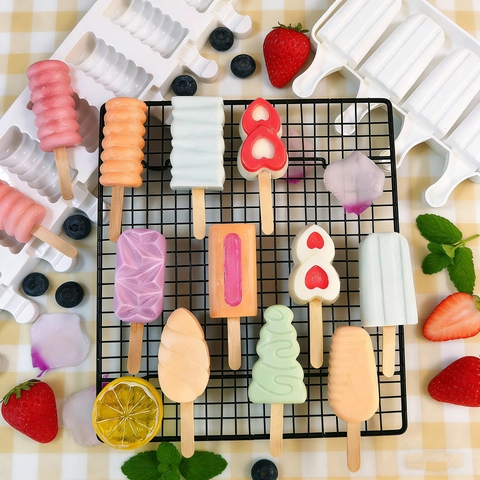 Stampi Per Gelato In Silicone Alimentare Produttore Di Ghiaccioli Strumenti Per Pasticceria Fai Da Te Riutilizzabili